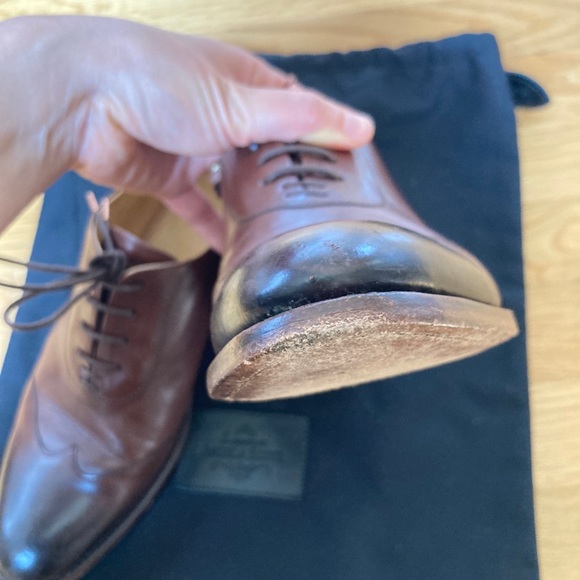 The Office of Angela Scott Mr. Evans Wingtip Walnut Brown - Picture 6 of 8